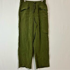 Madewell Women’s Drawstring Waist Casual Pant Green Size Large EUC